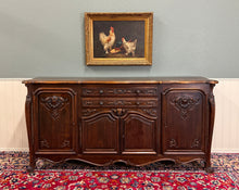 Load image into Gallery viewer, Antique French Sideboard Server Buffet Carved Dark Oak Louis XV c. early 20th c