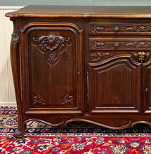 Load image into Gallery viewer, Antique French Sideboard Server Buffet Carved Dark Oak Louis XV c. early 20th c