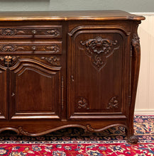Load image into Gallery viewer, Antique French Sideboard Server Buffet Carved Dark Oak Louis XV c. early 20th c