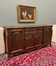 Load image into Gallery viewer, Antique French Sideboard Server Buffet Carved Dark Oak Louis XV c. early 20th c