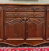 Load image into Gallery viewer, Antique French Sideboard Server Buffet Carved Dark Oak Louis XV c. early 20th c