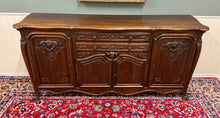 Load image into Gallery viewer, Antique French Sideboard Server Buffet Carved Dark Oak Louis XV c. early 20th c