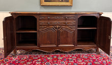 Load image into Gallery viewer, Antique French Sideboard Server Buffet Carved Dark Oak Louis XV c. early 20th c