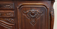 Load image into Gallery viewer, Antique French Sideboard Server Buffet Carved Dark Oak Louis XV c. early 20th c