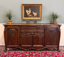 Load image into Gallery viewer, Antique French Sideboard Server Buffet Carved Dark Oak Louis XV c. early 20th c