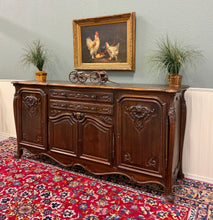 Load image into Gallery viewer, Antique French Sideboard Server Buffet Carved Dark Oak Louis XV c. early 20th c