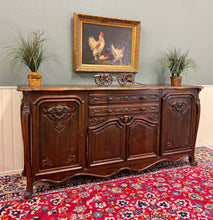 Load image into Gallery viewer, Antique French Sideboard Server Buffet Carved Dark Oak Louis XV c. early 20th c