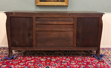 Load image into Gallery viewer, Antique French Sideboard Server Buffet Carved Dark Oak Louis XV c. early 20th c