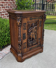 Load image into Gallery viewer, Antique French Cabinet Cupboard St. Michael Barley Twist Renaissance Lions 19thC