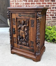 Load image into Gallery viewer, Antique French Cabinet Cupboard St. Michael Barley Twist Renaissance Lions 19thC