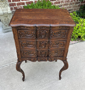 Antique French Country Chest of Drawers Lingerie Cabinet Nightstand with Keys