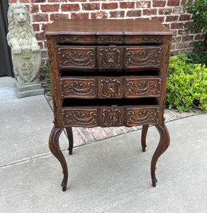 Antique French Country Chest of Drawers Lingerie Cabinet Nightstand with Keys
