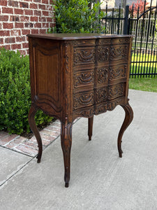 Antique French Country Chest of Drawers Lingerie Cabinet Nightstand with Keys