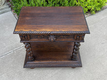 Load image into Gallery viewer, Antique French PAIR End Tables Side Tables Nightstands Barley Twist Oak Drawers