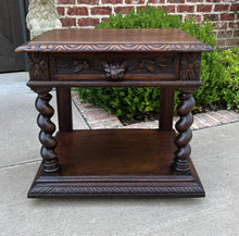 Load image into Gallery viewer, Antique French PAIR End Tables Side Tables Nightstands Barley Twist Oak Drawers