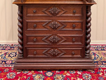Load image into Gallery viewer, Antique French Bookcase &amp; Chest of Drawers Display Cabinet Barley Twist Oak