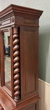 Load image into Gallery viewer, Antique French Bookcase &amp; Chest of Drawers Display Cabinet Barley Twist Oak