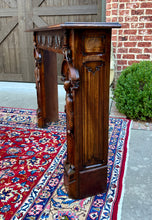 Load image into Gallery viewer, Antique French Fireplace Mantel Mirror Figural Carved Walnut c. 1880s