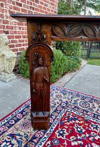 Antique French Fireplace Mantel Mirror Figural Carved Walnut c. 1880s