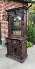 Load image into Gallery viewer, Antique French Bookcase Hunt Cabinet Display Buffet Black Forest Oak 19th C