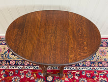 Load image into Gallery viewer, Antique English Petite Table Drop Leaf Gateleg Barley Twist Oak Oval c.1920-30s