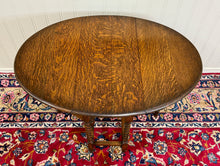 Load image into Gallery viewer, Antique English Table Drop Leaf Gateleg Barley Twist Oak Oval c. 1920-30s