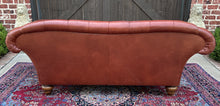 Load image into Gallery viewer, Vintage English Chesterfield Leather Tufted Sofa Brown Terra Cotta Mid Century