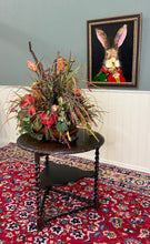 Load image into Gallery viewer, Antique English Envelope Barley Twist Drop Leaf Side Table Carved Oak c. 1900
