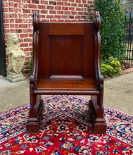 Load image into Gallery viewer, Antique English Bench Chair Church Pew Meditation Bench Oak c.19thC