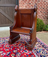 Load image into Gallery viewer, Antique English Bench Chair Church Pew Meditation Bench Oak c.19thC