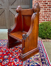 Load image into Gallery viewer, Antique English Bench Chair Church Pew Meditation Bench Oak c.19thC