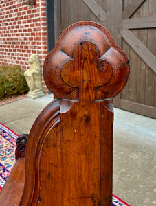 Antique English Bench Chair Church Pew Meditation Bench Oak c.19thC