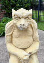 Load image into Gallery viewer, Vintage English Statues Garden Figures Gargoyles Seated Cast Stone Pair