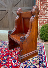 Load image into Gallery viewer, Antique English Bench Chair Church Pew Meditation Bench Oak c.19thC