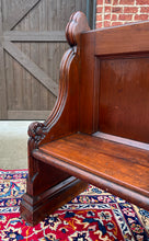 Load image into Gallery viewer, Antique English Bench Chair Church Pew Meditation Bench Oak c.19thC