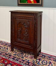 Load image into Gallery viewer, Antique French Breton Jam Cabinet Cupboard Storage Drawer Carved Oak 19th C