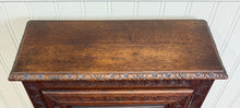 Load image into Gallery viewer, Antique French Breton Jam Cabinet Cupboard Storage Drawer Carved Oak 19th C