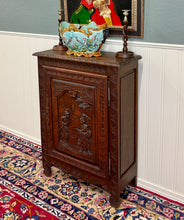 Load image into Gallery viewer, Antique French Breton Jam Cabinet Cupboard Storage Drawer Carved Oak 19th C