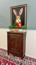 Load image into Gallery viewer, Antique French Breton Jam Cabinet Cupboard Storage Drawer Carved Oak 19th C