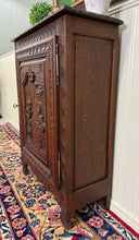 Load image into Gallery viewer, Antique French Breton Jam Cabinet Cupboard Storage Drawer Carved Oak 19th C
