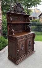 Load image into Gallery viewer, Antique French Buffet Server Sideboard Hunt Cabinet Black Forest Bookcase 19C