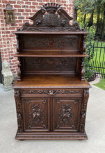 Load image into Gallery viewer, Antique French Buffet Server Sideboard Hunt Cabinet Black Forest Bookcase 19C