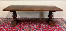 Load image into Gallery viewer, Antique French Dining Farmhouse Monk Refectory Monastery Table Baluster Pedestal