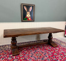 Load image into Gallery viewer, Antique French Dining Farmhouse Monk Refectory Monastery Table Baluster Pedestal