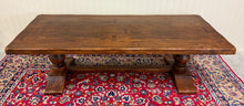 Load image into Gallery viewer, Antique French Dining Farmhouse Monk Refectory Monastery Table Baluster Pedestal