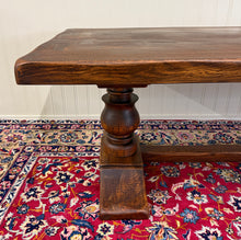 Load image into Gallery viewer, Antique French Dining Farmhouse Monk Refectory Monastery Table Baluster Pedestal