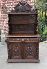Load image into Gallery viewer, Antique French Buffet Server Sideboard Hunt Cabinet Black Forest Bookcase 19C