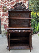 Load image into Gallery viewer, Antique French Buffet Server Sideboard Hunt Cabinet Black Forest Bookcase 19C