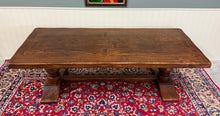 Load image into Gallery viewer, Antique French Dining Farmhouse Monk Refectory Monastery Table Baluster Pedestal