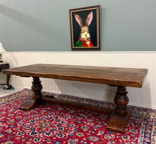 Load image into Gallery viewer, Antique French Dining Farmhouse Monk Refectory Monastery Table Baluster Pedestal
